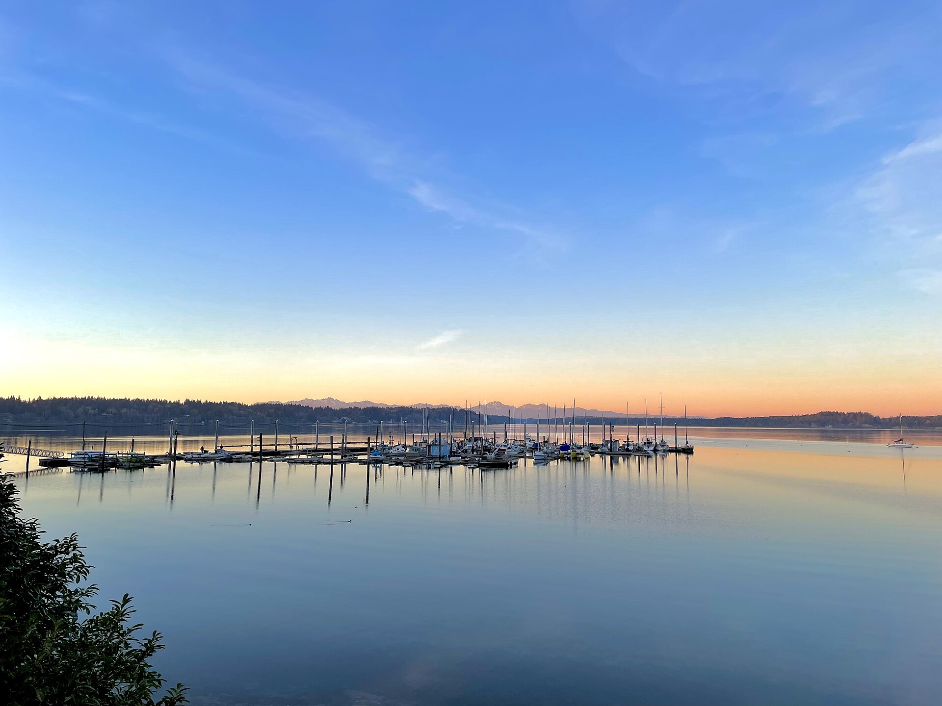 Sunset over the Boston Harbor marina (file photo, not the repair site)